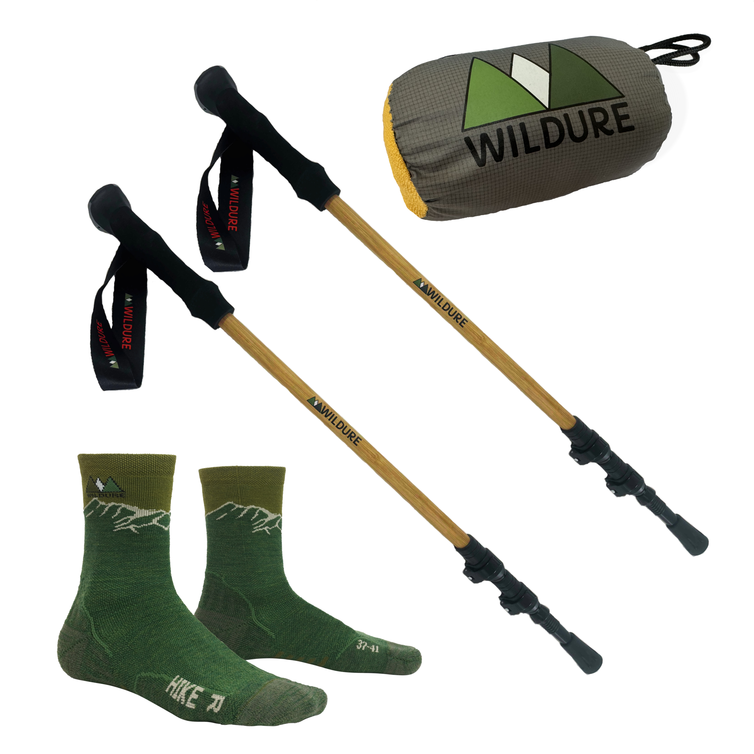 wildure starters kit hiking bundle poles + towel & socks (m) wildure starters kit hiking bundle poles + towel & socks (m)